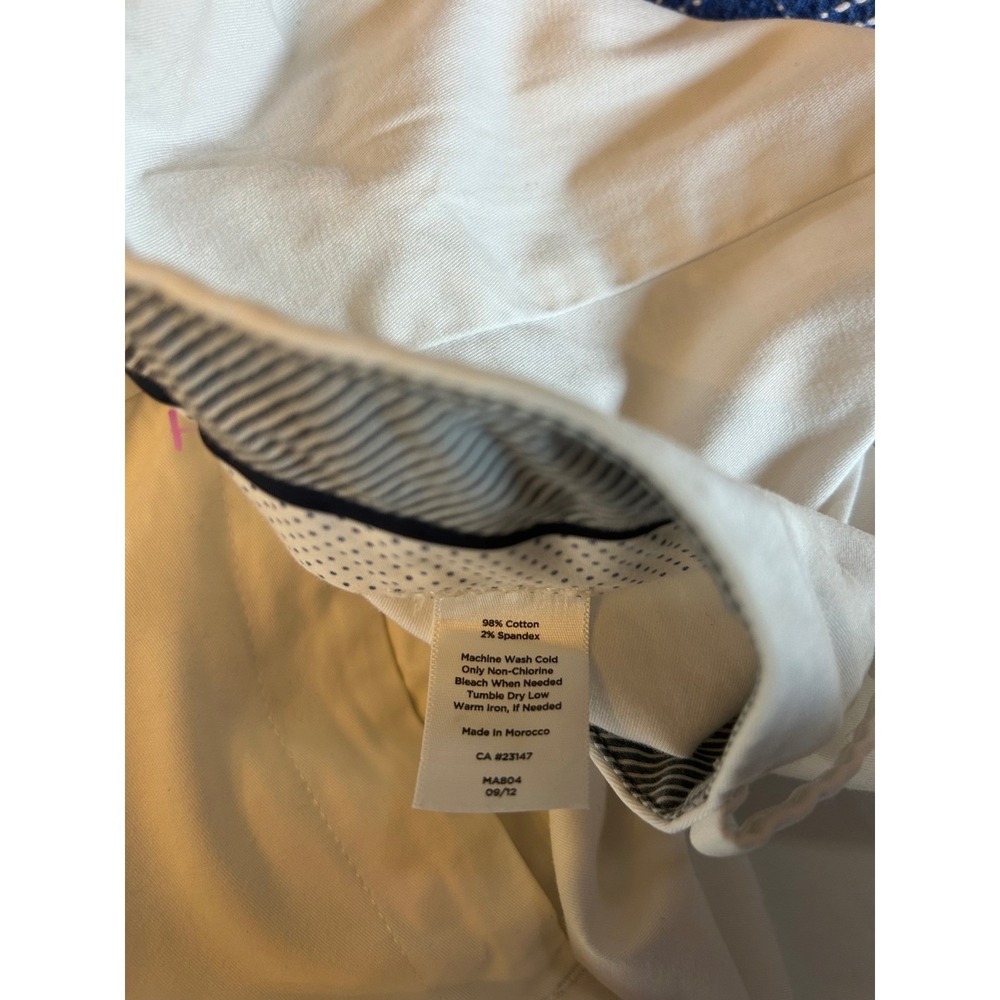 Talbots Woman Heritage White Cropped Chino Pants Plus Size 20W Stretch Cotton - Picture 2 of 4